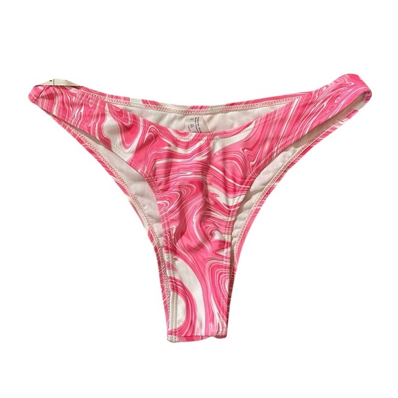 Vibrant Pink Swirl Bikini Bottom & Skirt - Picture 3 of 15